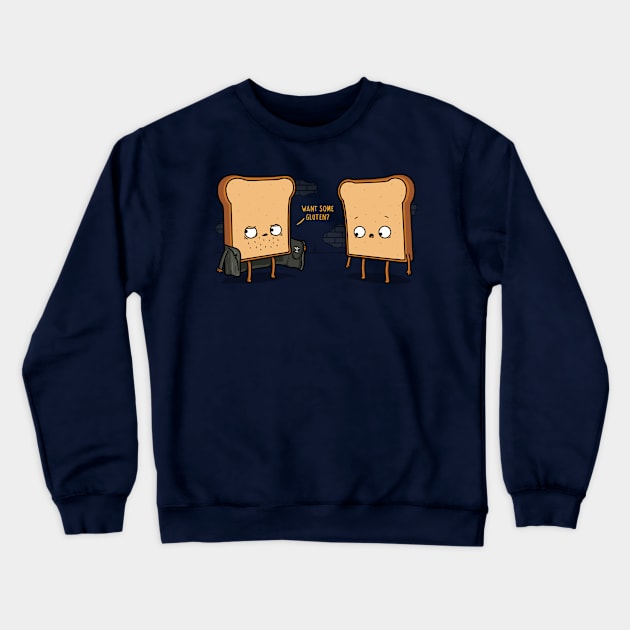 Gluten Pusher! Crewneck Sweatshirt by Raffiti